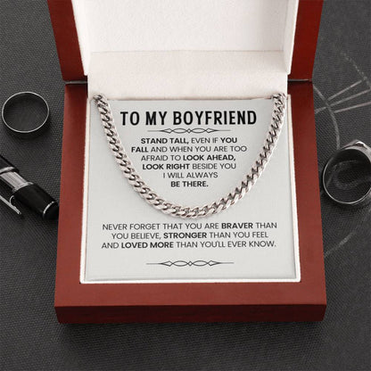 Romantic Boyfriend Gift from Girlfriend - Cuban Link Chain - Personalize Memories