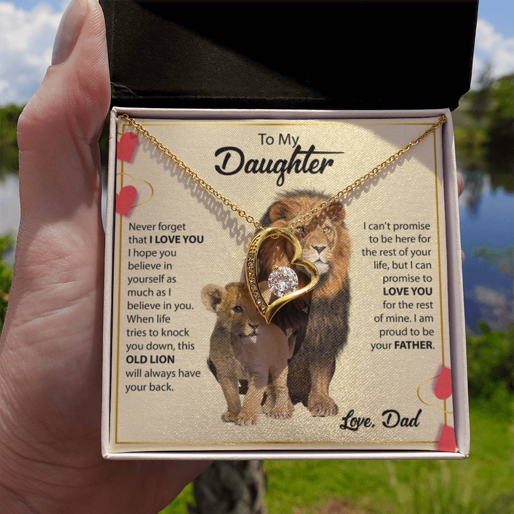 To My Daughter Necklace - I am so proud to be your father - Daughter Gift from Dad - Forever Love Necklace - Personalize Memories