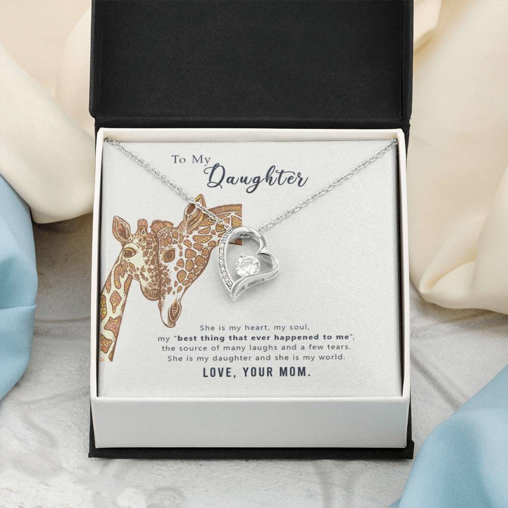 To My Daughter Necklace – Gift for Daughter from Mom – Forever Love Necklace - Personalize Memories