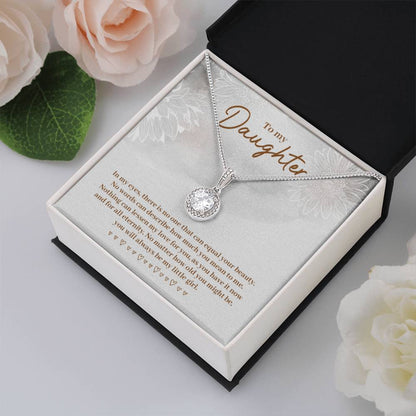 To My Daughter Necklace – Birthday & Graduation Jewelry for Her – Eternal Hope Necklace - Personalize Memories