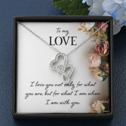 To My Love Gift - Heart-to-heart Necklace - Perfect Gift for Soulmate - Personalize Memories