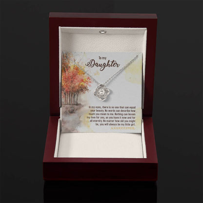 To My Daughter Necklace – Birthday Graduation Special Gift for Daughter – Love Knot Necklace - Personalize Memories
