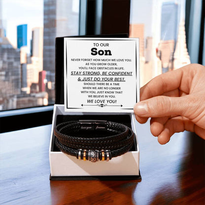 To Our Son Gift – Holiday, Birthday, Graduation Gift – Love You Forever Bracelet - Personalize Memories