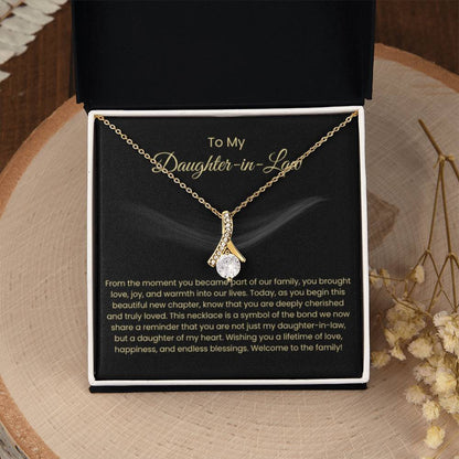 To My Daughter In Law - Alluring Beauty Necklace - Gift for Daughter in Law - Personalize Memories