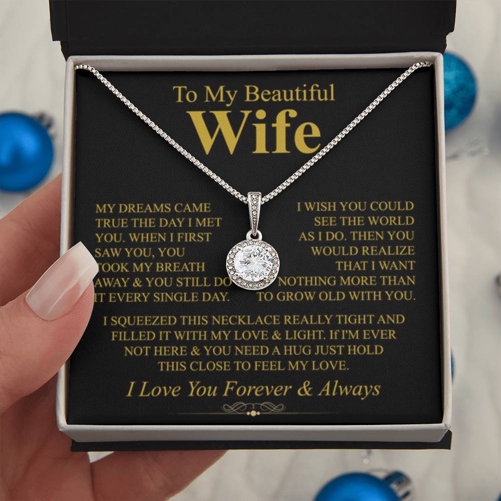 To My Wife Necklace from Husband - Sweet Anniversary Jewelry - Eternal Hope Necklace - Personalize Memories
