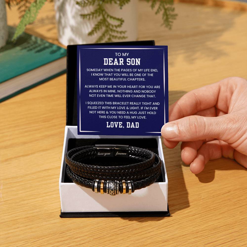 To My Son Bracelet – Birthday, Graduation, Christmas Gift from Dad – Love You Forever Bracelet - Personalize Memories