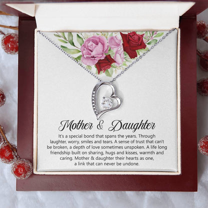 Mother & Daughter Gift - It's a Special Bond That Spans The Years - Forever Love Necklace - Personalize Memories