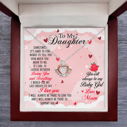 Daughter Necklace for Graduation Birthday Occasions from Mom – Crown Pendant Necklace - Personalize Memories