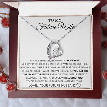 To My Future Wife - Always Remember How Much I Love You - Forever Love Necklace Gift from Future Husband - Personalize Memories