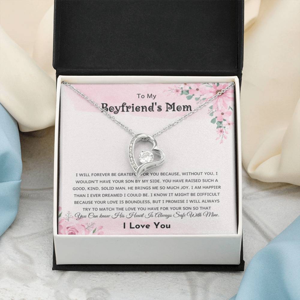 To My Boyfriend's Mom - I never thought I'd find the one until I found your son - Forever Love Necklace - Personalize Memories
