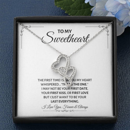 To My Sweetheart Necklace - Gift for Love on Valentine’s Day & Special Days - Heart-to-heart Pendant Necklace - Personalize Memories