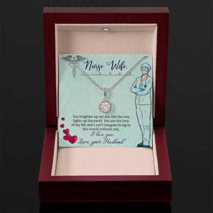 Nurse Wife Present - Eternal Hope Necklace - Gift for Wife from Husband - Personalize Memories