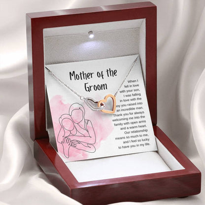 Mother of the Groom Present - Our relationship means so much to me - Interlocking Hearts Necklace - Personalize Memories