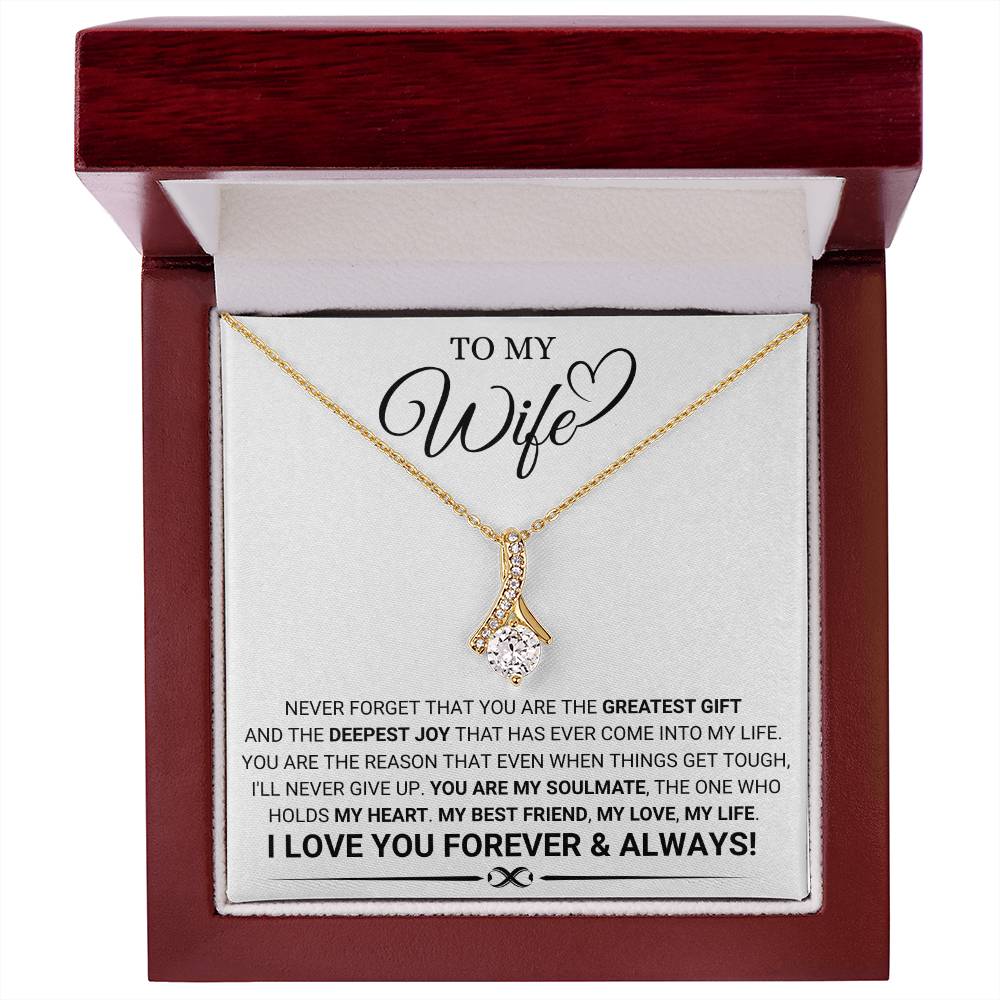 Gift for Wife from Husband - You're The Greatest Gift - Alluring Beauty Necklace - Personalize Memories