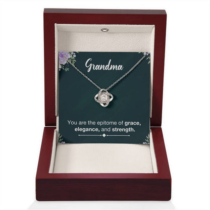 Grandma Necklace from Grandkids Grandma - Love Knot Necklace - Personalize Memories