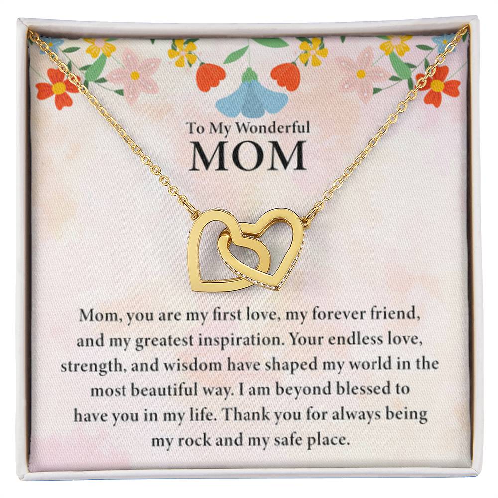To My Mom - Interlocking Hearts Necklace - Perfect for Birthday, Christmas & Mother's Day - Personalize Memories