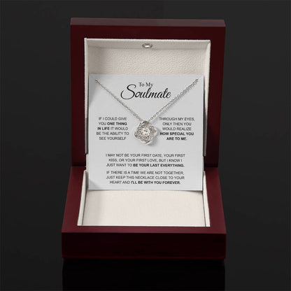 To My Soulmate - You're Special For Me - Love Knot Necklace - Gift for Girlfriend - Personalize Memories