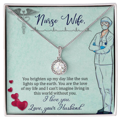 Nurse Wife Present - Eternal Hope Necklace - Gift for Wife from Husband - Personalize Memories