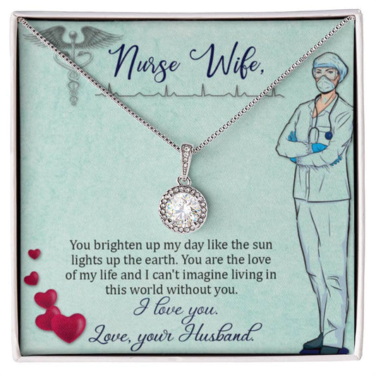 Nurse Wife Present - Eternal Hope Necklace - Gift for Wife from Husband - Personalize Memories