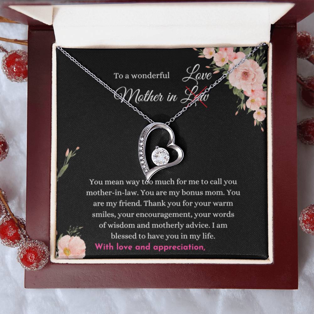 Mother In Law Gift from Daughter In Law - I am blessed to have you in my life - Forever Love Necklace - Personalize Memories