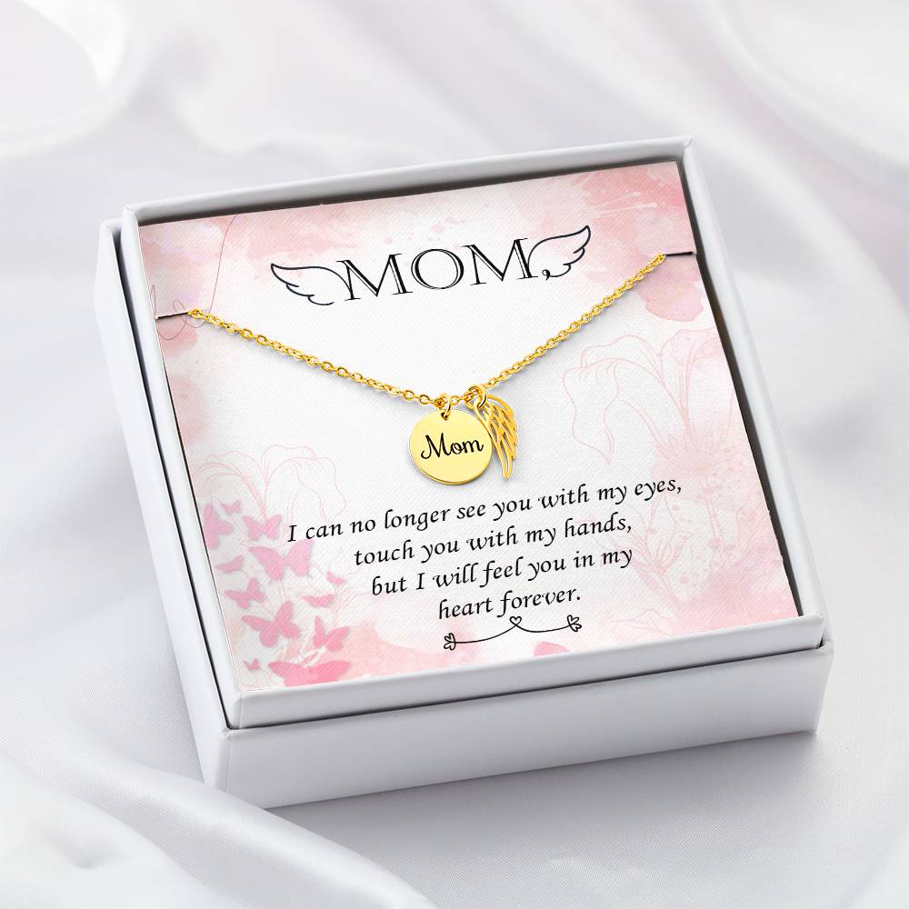 Personalized Memorial Necklace - Remembrance Necklace for Mom - In Loving Memory Gift