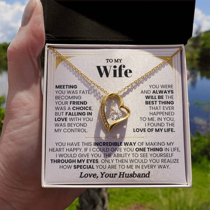 Wife Gift Cards1 Wife - Forever Love Necklace - Personalize Memories