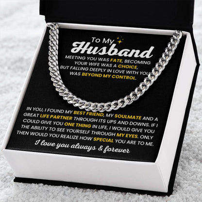 Jewelry Gift for Husband from Wife - Meeting you was fate - Birthday & Valentine’s Day for Him - Personalize Memories