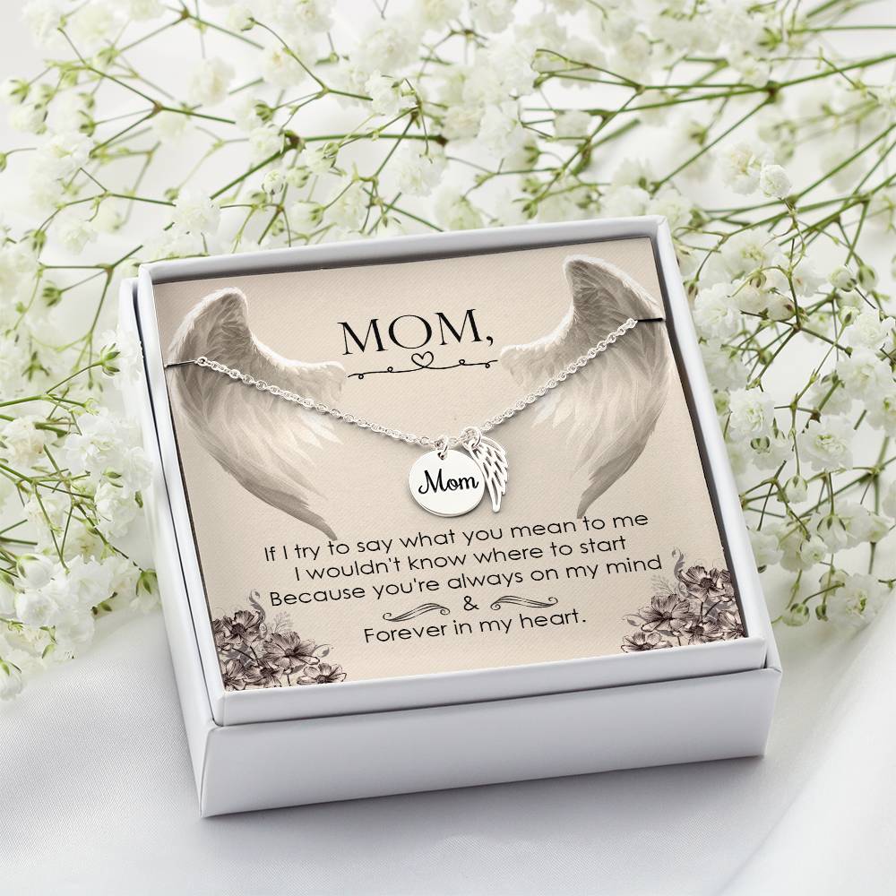 Personalized Memorial Necklace - Loss of Mother Gift - In Loving Memory Gift