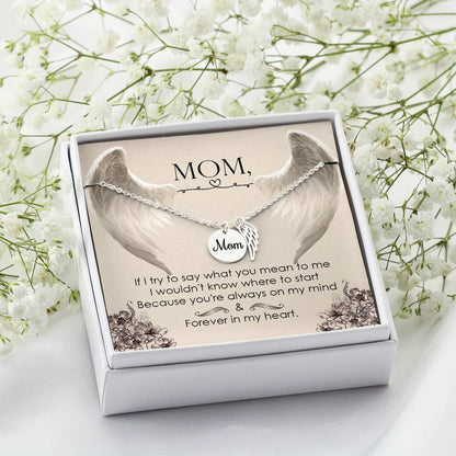 Personalized Memorial Necklace - Loss of Mother Gift - In Loving Memory Gift