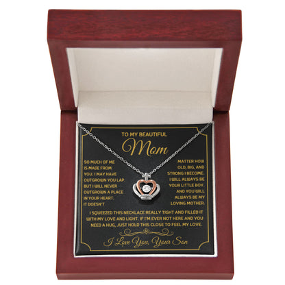 To My Beautiful Mom - So much of me is made from you - Crown Pendant Necklace - Personalize Memories