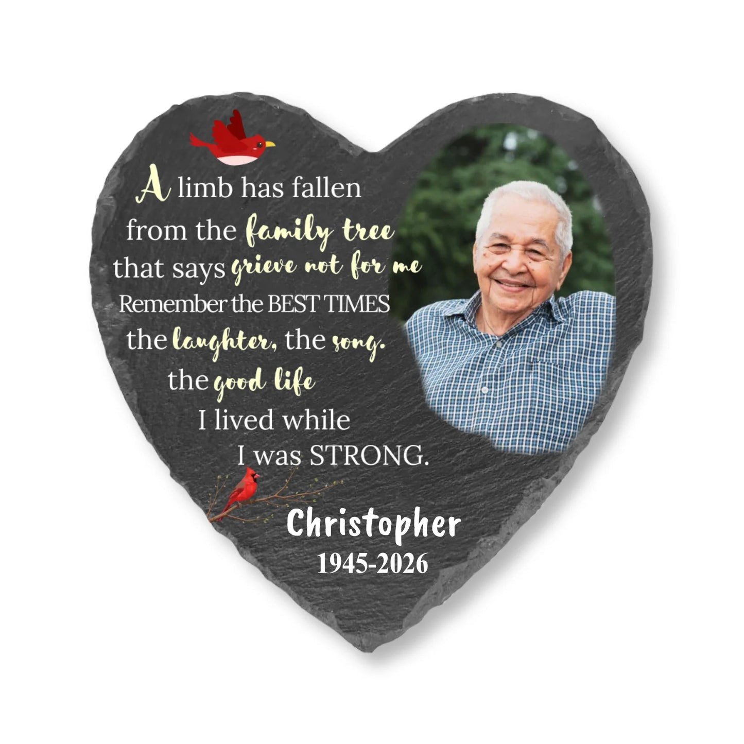 Personalized Memorial Photo Stone - Sympathy Gifts for Loss of Loved One - In Loving Memory Gift