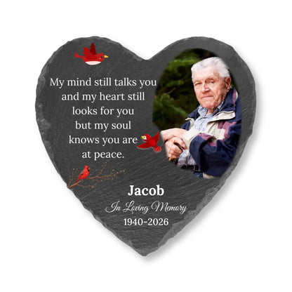 Personalized Memorial Heart Stone for Parents - Sympathy Gift for Loss - In Loving Memory Gift