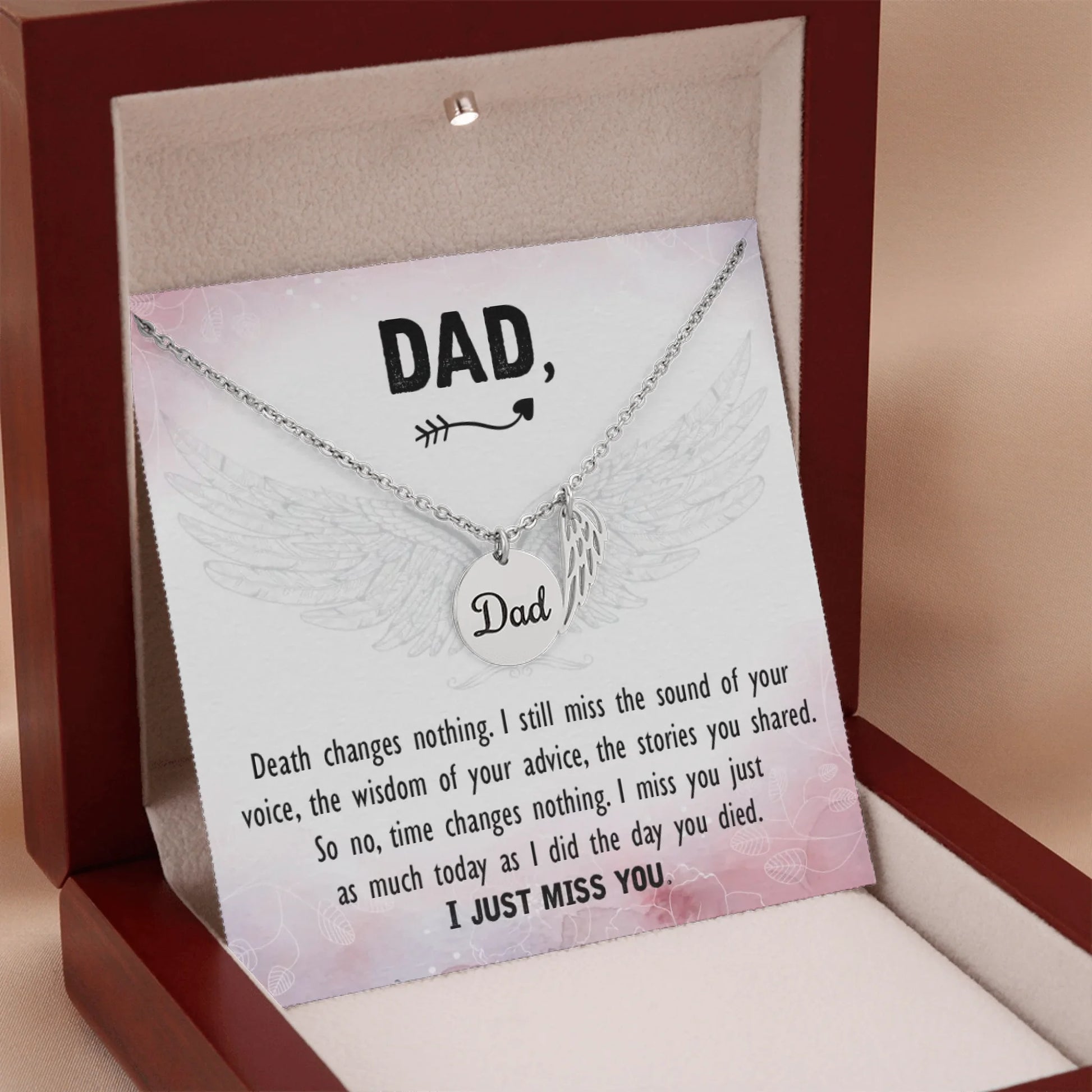 Dad Remembrance Silver w Wood Box 4