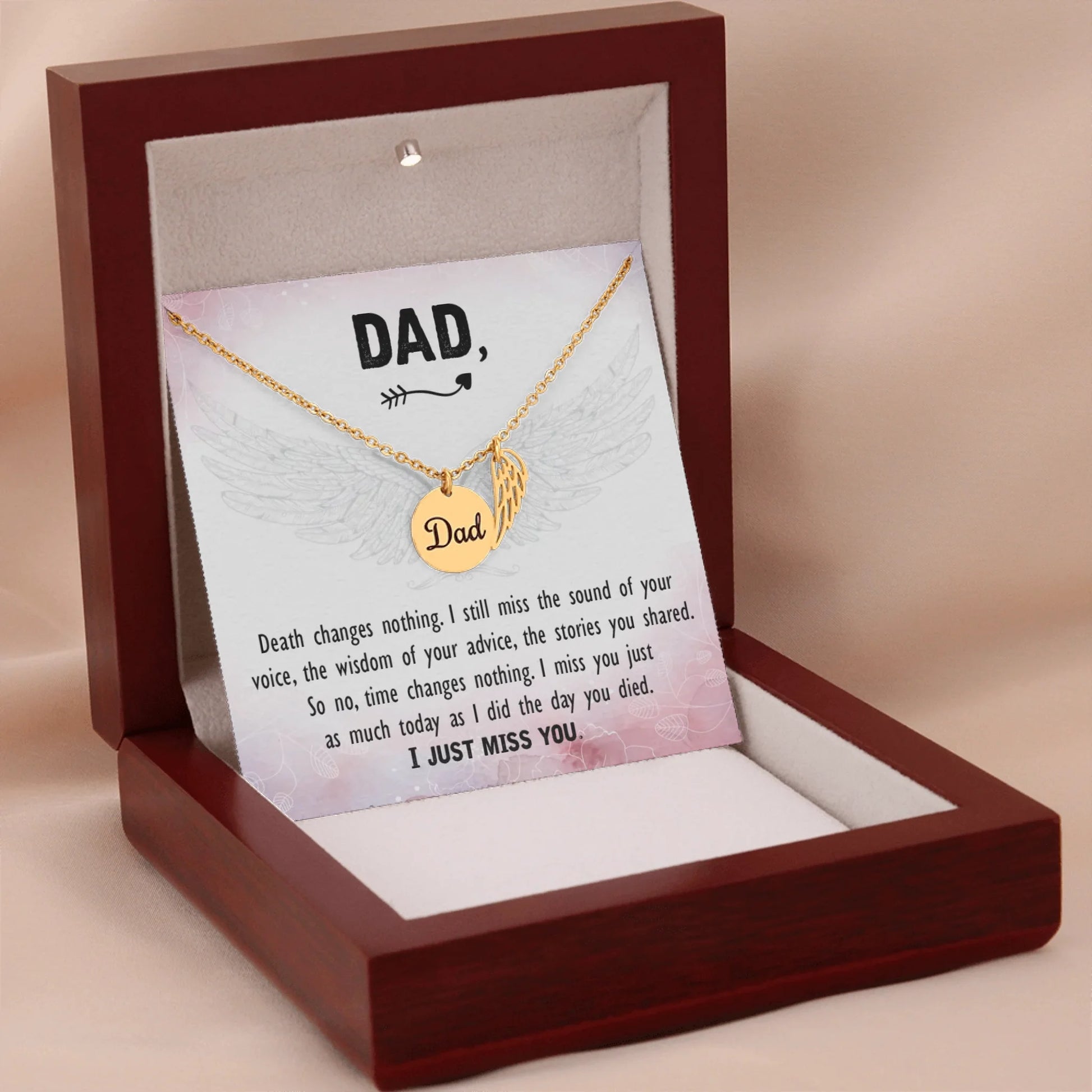 Dad Remembrance Gold w Wood Box 3