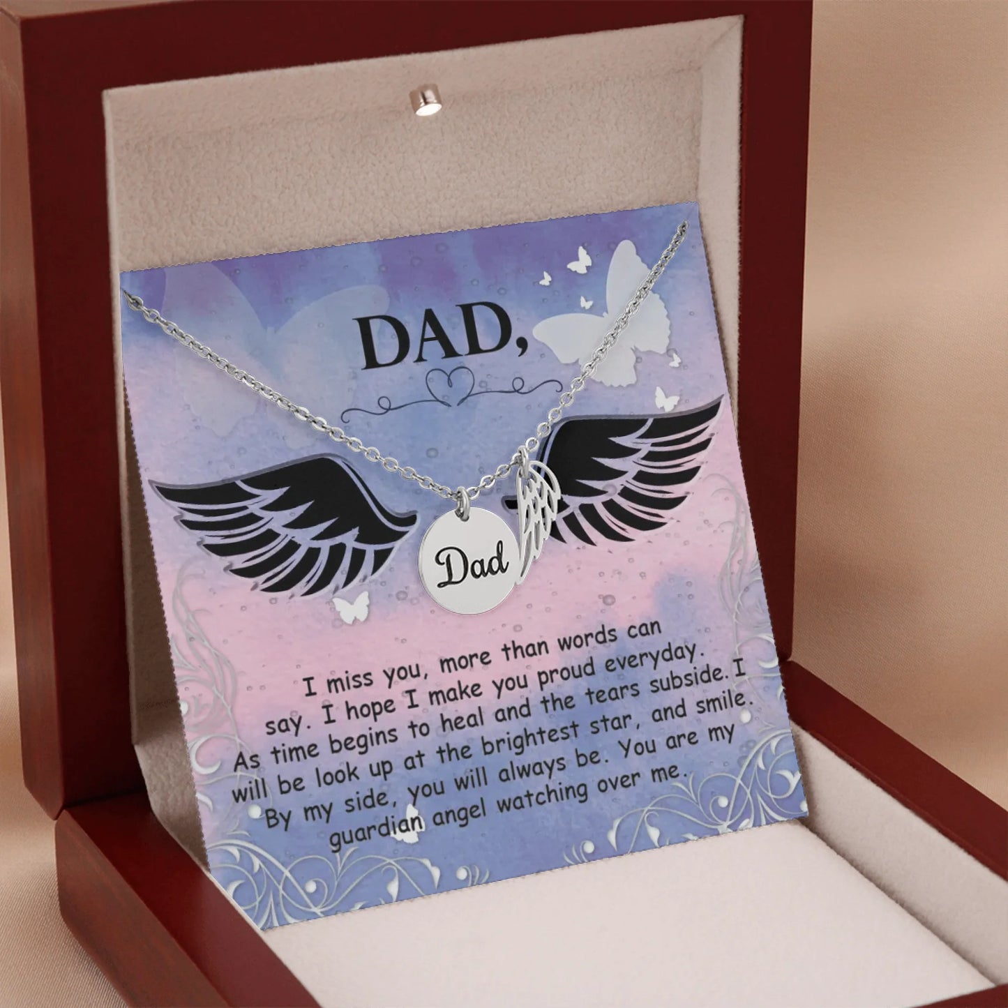 Dad Remembrance Silver w Wood Box 4