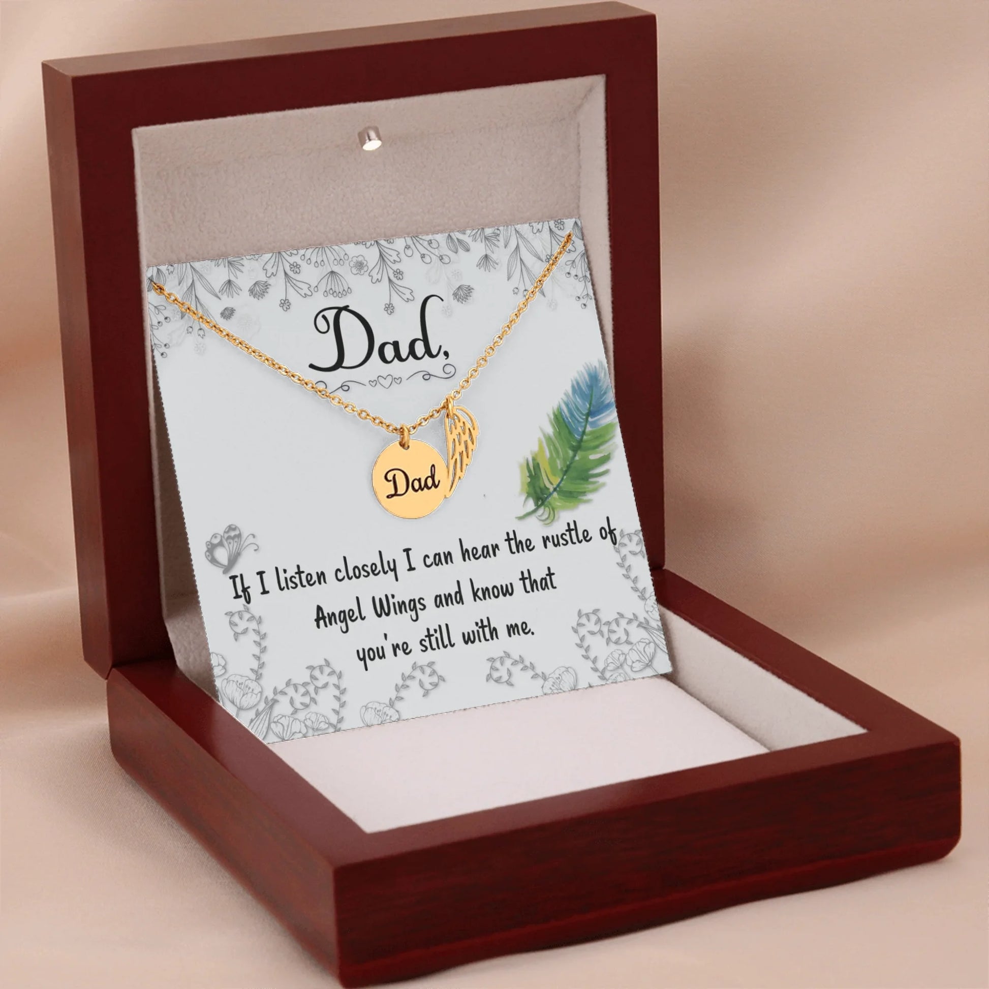 Dad Remembrance Gold w Wood Box 3