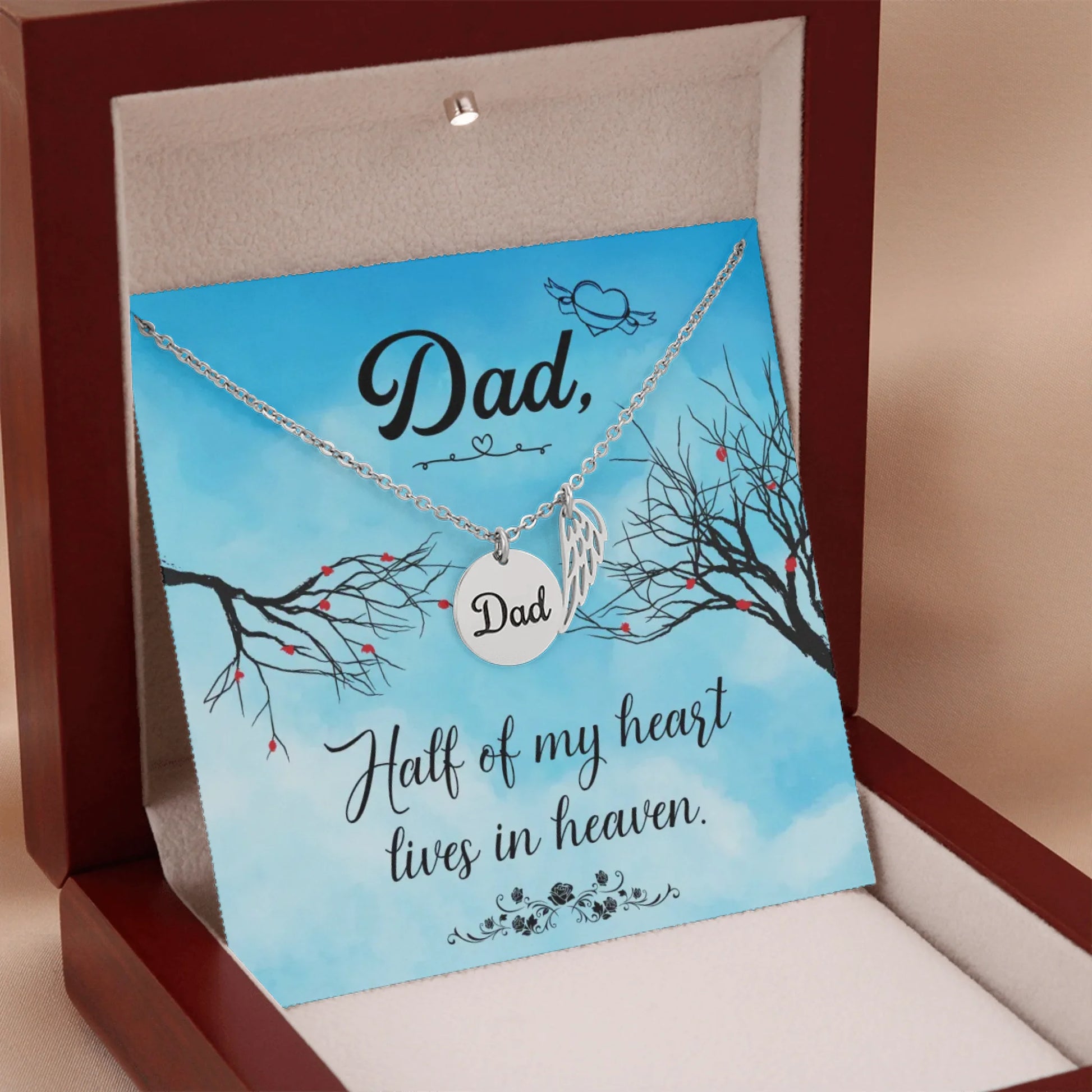 Dad Remembrance Silver w Wood Box 4