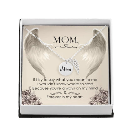 Personalized Memorial Necklace - Loss of Mother Gift - In Loving Memory Gift - Personalize Memories