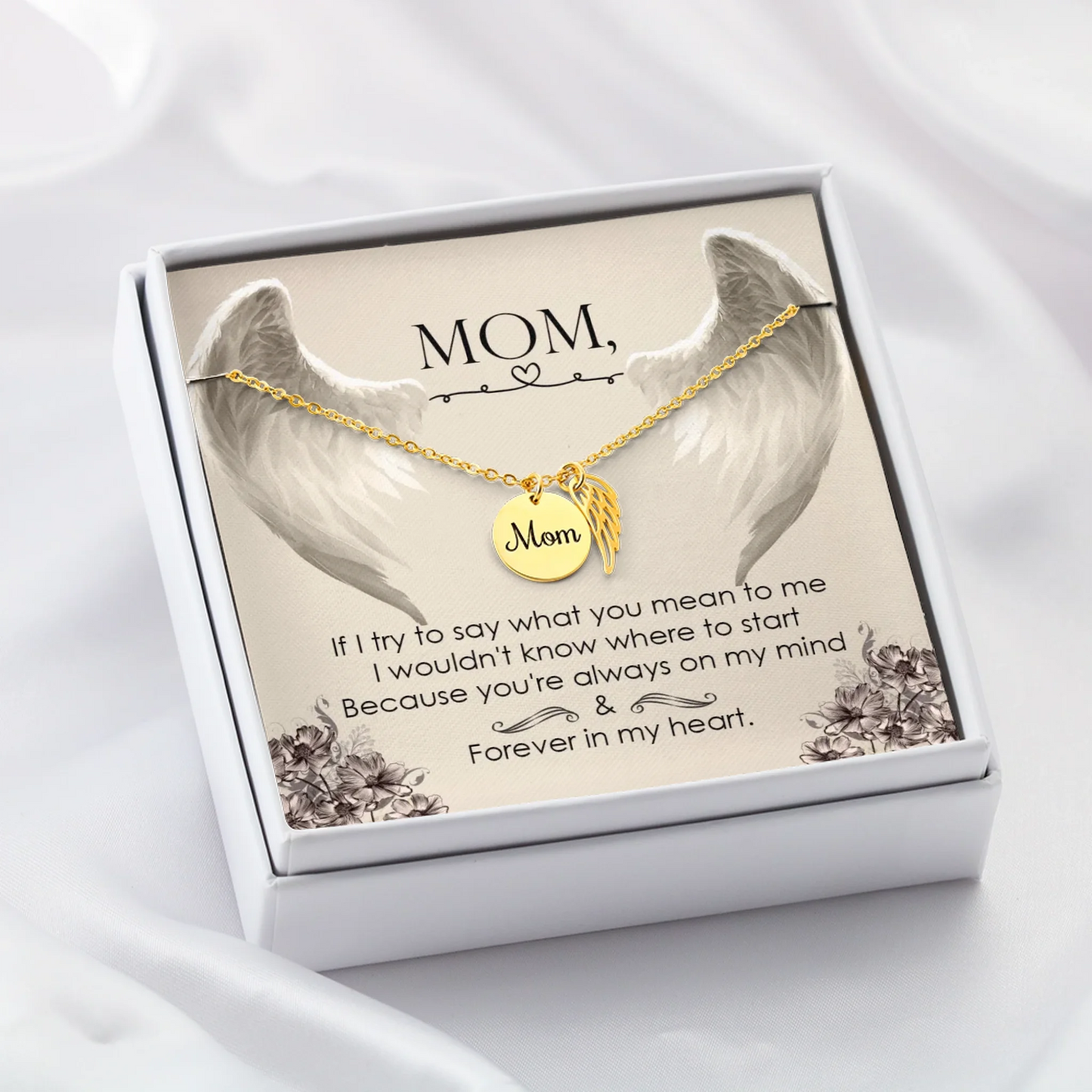 Personalized Memorial Necklace - Loss of Mother Gift - In Loving Memory Gift - Personalize Memories