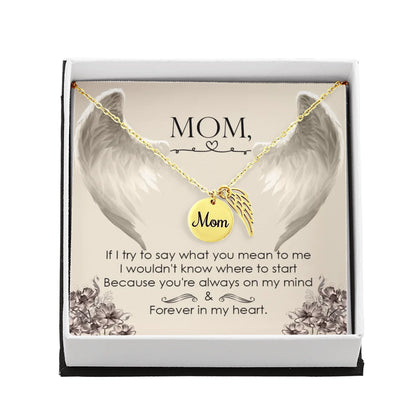 Personalized Memorial Necklace - Loss of Mother Gift - In Loving Memory Gift - Personalize Memories