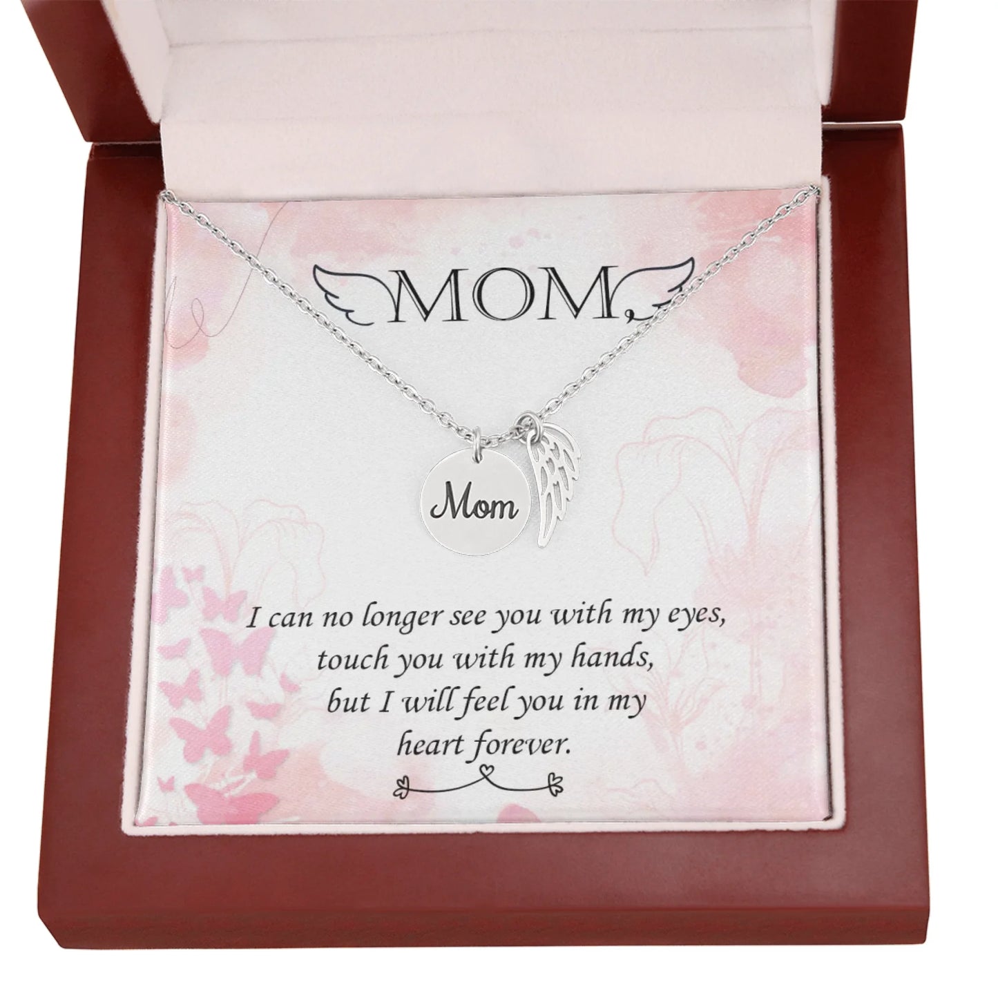 Personalized Memorial Necklace - Remembrance Necklace for Mom - In Loving Memory Gift - Personalize Memories