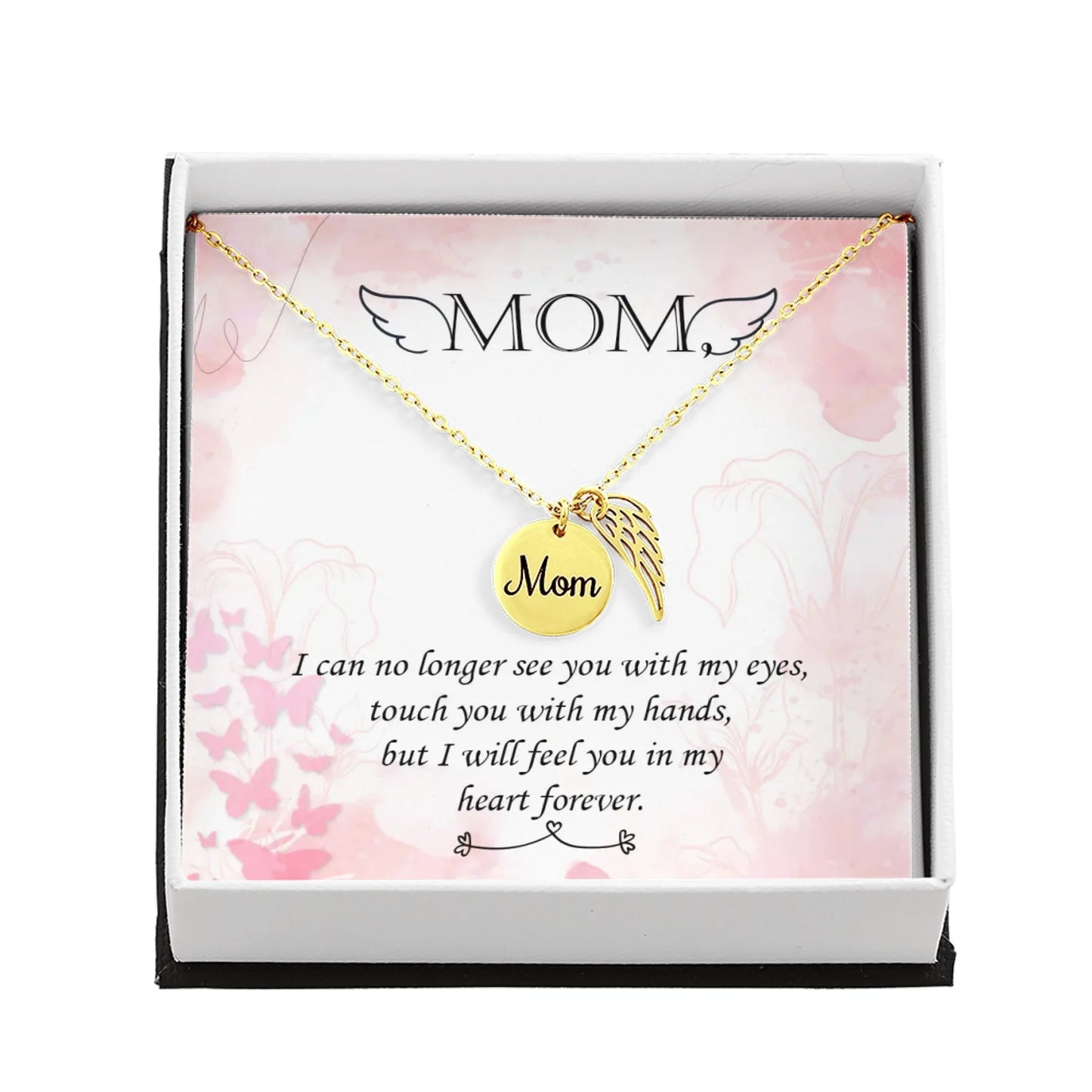 Personalized Memorial Necklace - Remembrance Necklace for Mom - In Loving Memory Gift - Personalize Memories