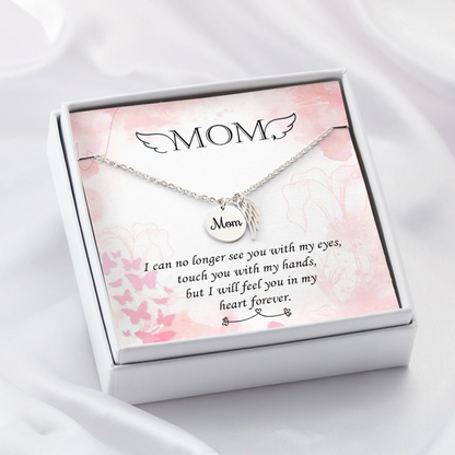 Personalized Memorial Necklace - Remembrance Necklace for Mom - In Loving Memory Gift - Personalize Memories