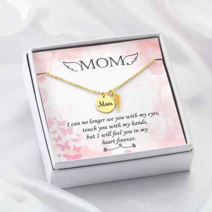 Personalized Memorial Necklace - Remembrance Necklace for Mom - In Loving Memory Gift - Personalize Memories