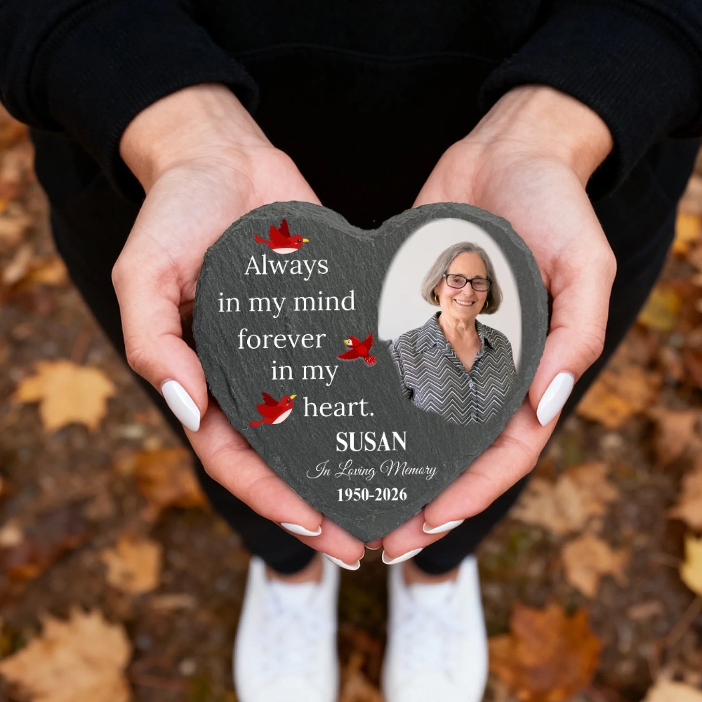 Always In My Mind Forever In My Heart - Personalized Memorial Stone Gift - Personalize Memories