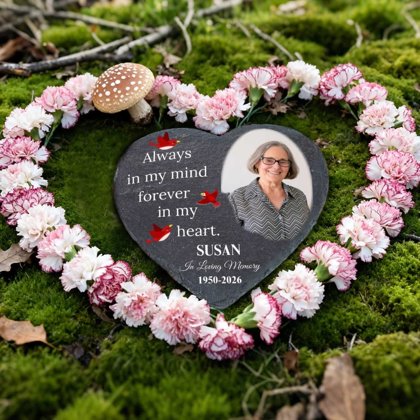Always In My Mind Forever In My Heart - Personalized Memorial Stone Gift - Personalize Memories