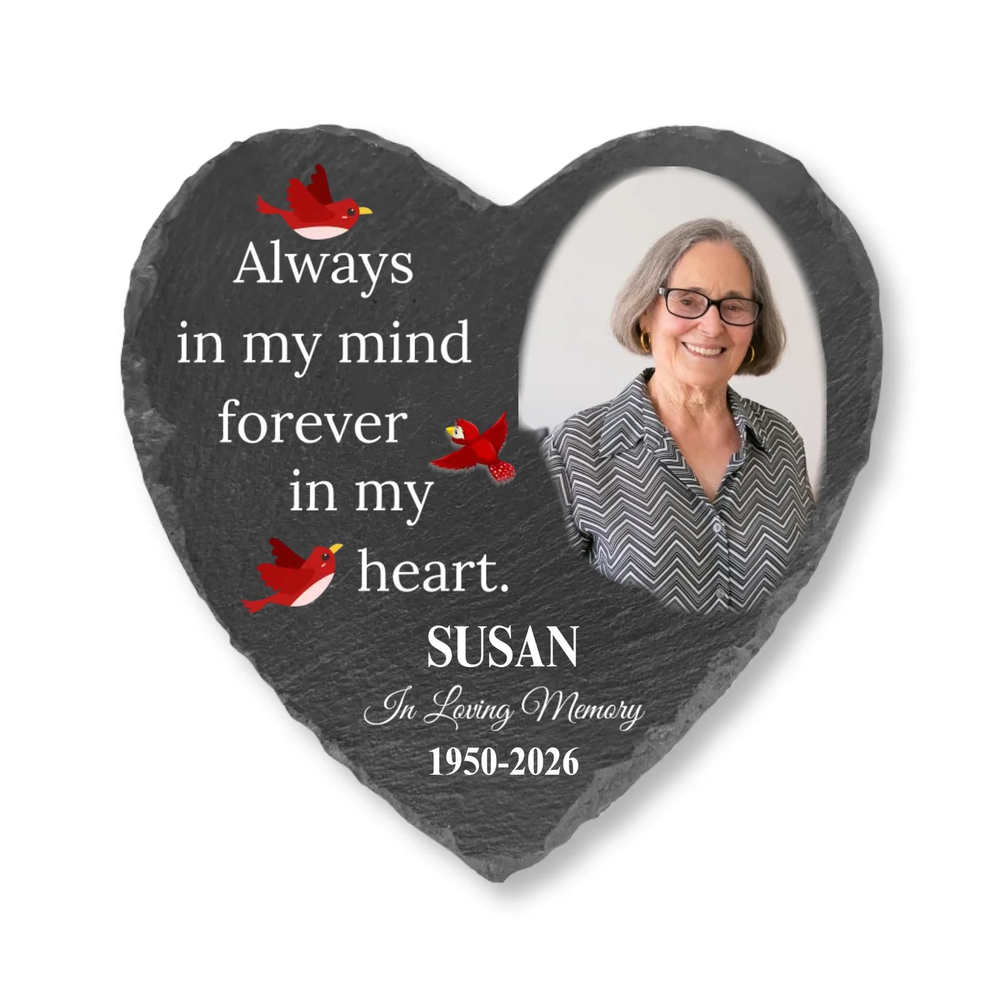 Always In My Mind Forever In My Heart - Personalized Memorial Stone Gift - Personalize Memories