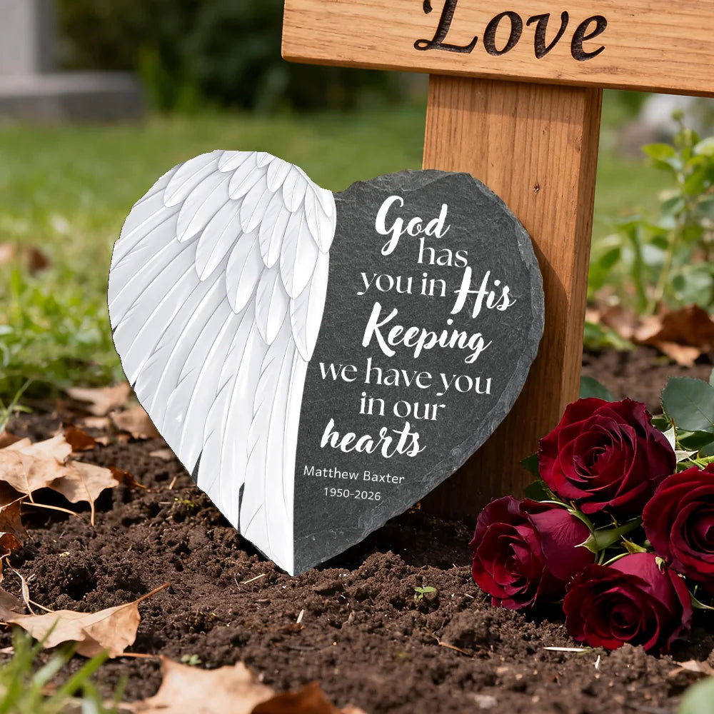 Personalized Memorial Garden Stone - In Loving Memory Gift for Mom & Dad