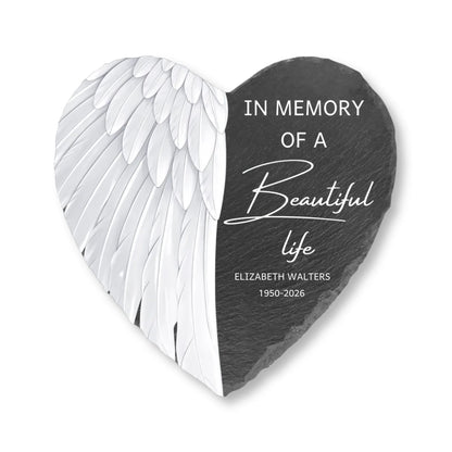 Sympathy Gift for Loss - Personalized Heart Stone for Loved Ones