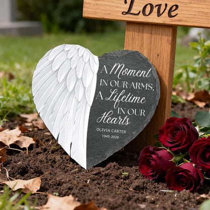 Personalized Memorial Stone - Sympathy Gifts for Loss of Loved One - Memorial Heart Stone